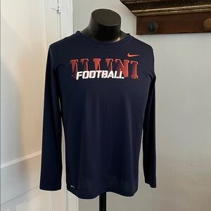 Nike Illini Football Dri-Fit Long Sleeve Shirt